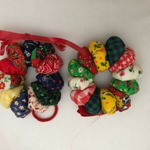 #1305 Pinwheel Cloth quilt Christmas ornaments3.5 in X 3.5 in